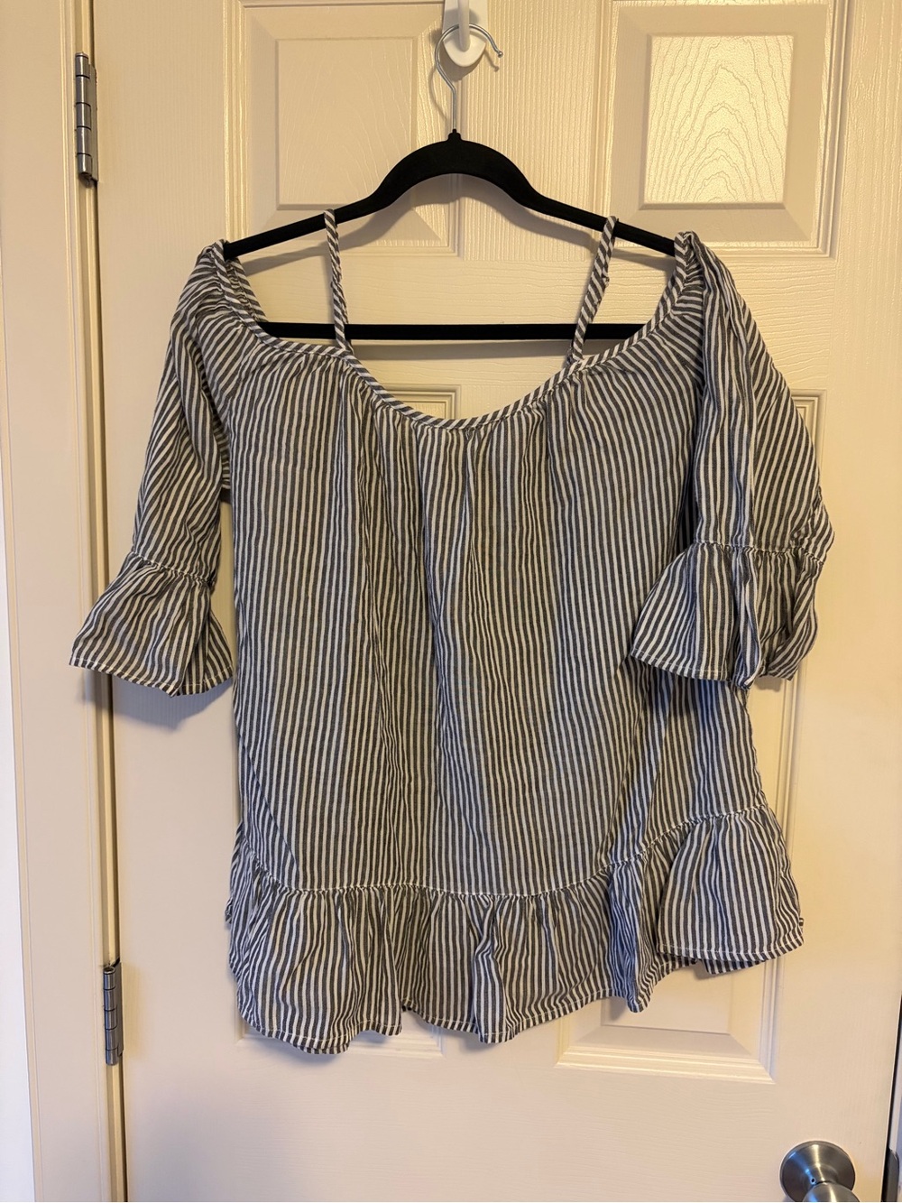 🐢 BEACH LUNCH LOUNGE - 100% Cotton - Striped Top - Large